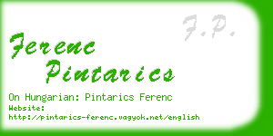 ferenc pintarics business card